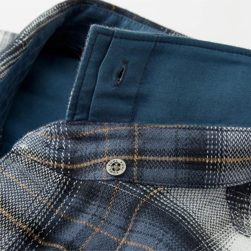EUC Kuhl Men’s The Law Flannel Hunting Button Up Stellar Slate Blue Shirt